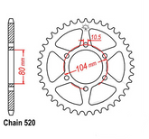 Corona para Kawasaki ER-6F/N, KLE 650 Versys, Ninja 650, Vulcan &50, Z750, Z800, ZX6-R, ZXR400